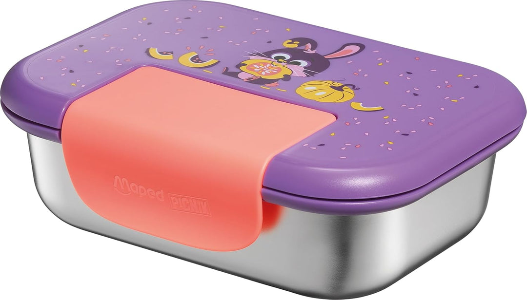 Maped PICNIK - Edelstahl-Lunchbox MINIZ Kaninchen 900 ml EDELSTAHL Violett, EDELSTAHL Violett