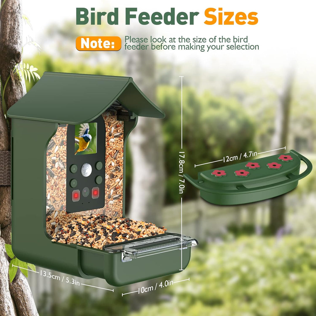 Cozion Vogelfutterhaus, Vogelhäuschen mit Kamera Gartenhäuschen, 1080P HD Vogelhaus Kamera, Nachtsic