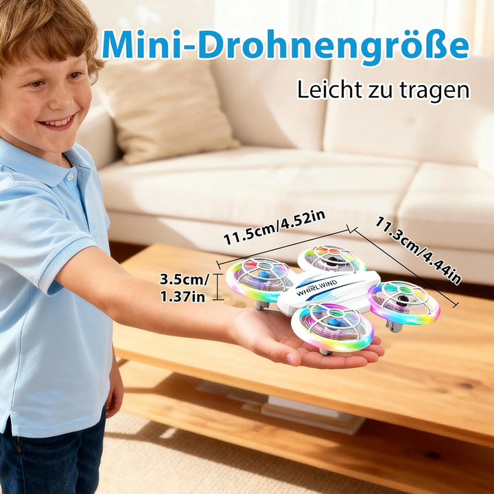 Mini Drohne für Kinder Drohne Spielzeug ab 6+ Jahre, RC Flugzeug Spielzeug Quadrocopter Drone für Ki