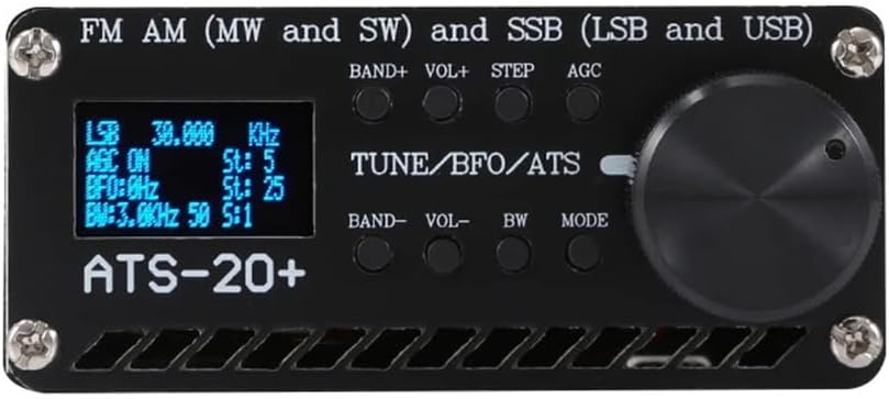 SDR Radio Empfänger ATS-20+ Plus V2 SI4732 OLED Display FM AM SW SSB USB wiederaufladbar