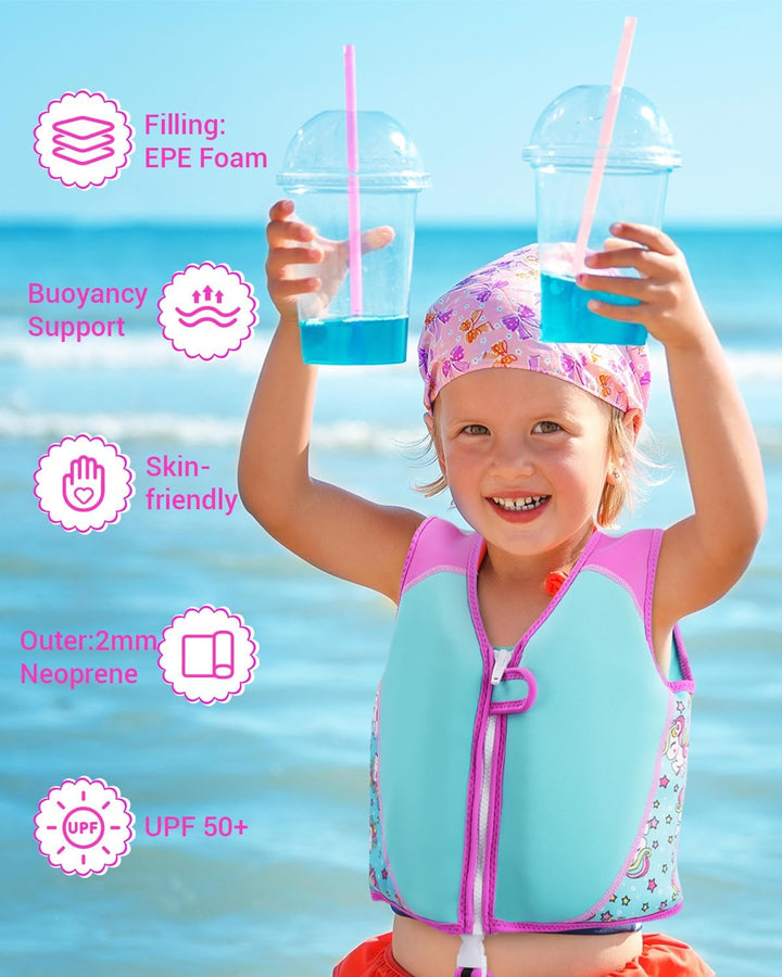 Kinder Schwimmjacke, Kleinkind Neopren Schwimmen Weste Schwimmtraining Hilfe Schwimmende Badeanzug m