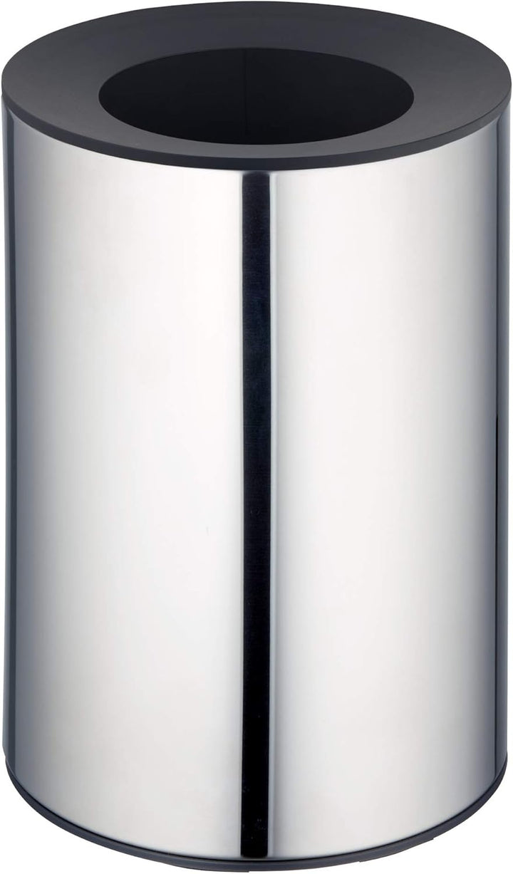 Keuco Plan Abfalleimer, 5 Liter, Ø21 cm, H: 28,8 cm, Standmodell, Metall verchromt, mit innenbehälte