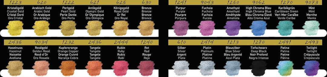 Finetec F2400 Metallfarbkasten, deckenden Perlglanzfarben „Colourful“, 24 Farben, 1 Stück (1er Pack)