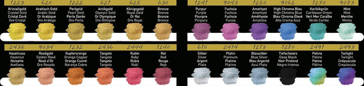 Finetec F2400 Metallfarbkasten, deckenden Perlglanzfarben „Colourful“, 24 Farben, 1 Stück (1er Pack)