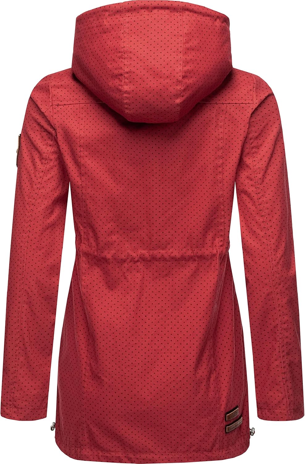 MARIKOO Damen leichte Übergangsjacke Baumwoll-Parka mit Kapuze Nyokoo XS-XXL S Red W.p., S Red W.p.