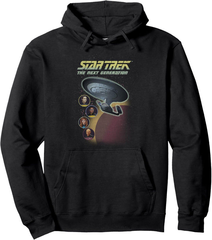 Star Trek The Next Generation Group Shot Bubble Portrait Pullover Hoodie