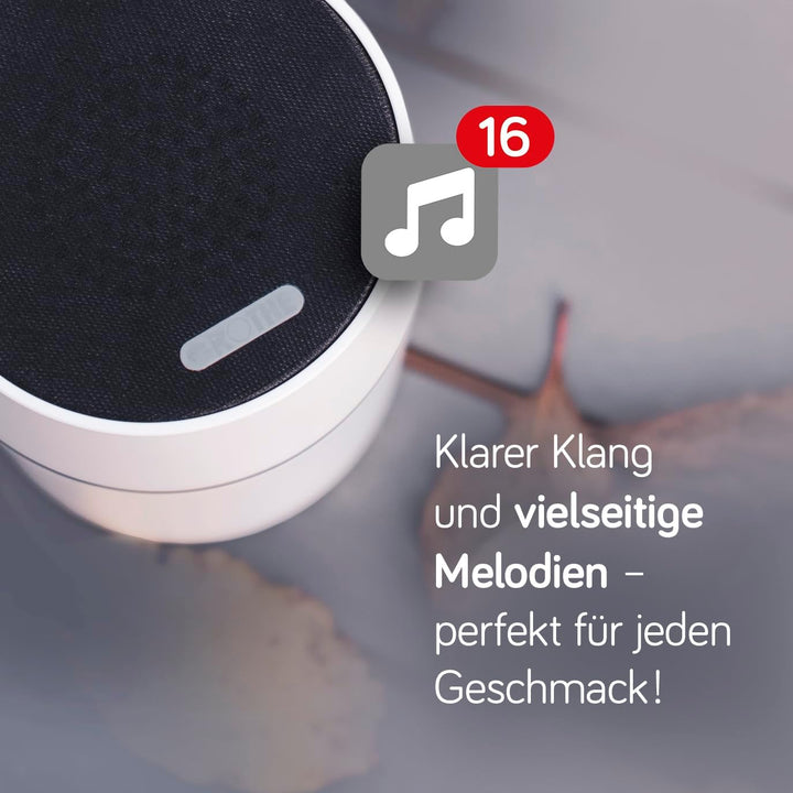 Grothe Mobile Funkklingel Türklingel Funkgong Empfänger ohne Taster Kabellose Türglocke 500m Reichwe