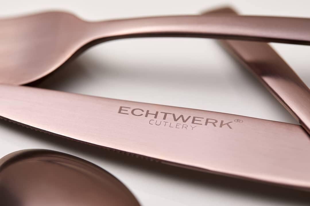 Echtwerk Tafelbesteck "Avelino" 30 teilig, Edelstahl 18/10, Bronze mattiert, 24, 5 x 4, 8 cm, 30 Ein