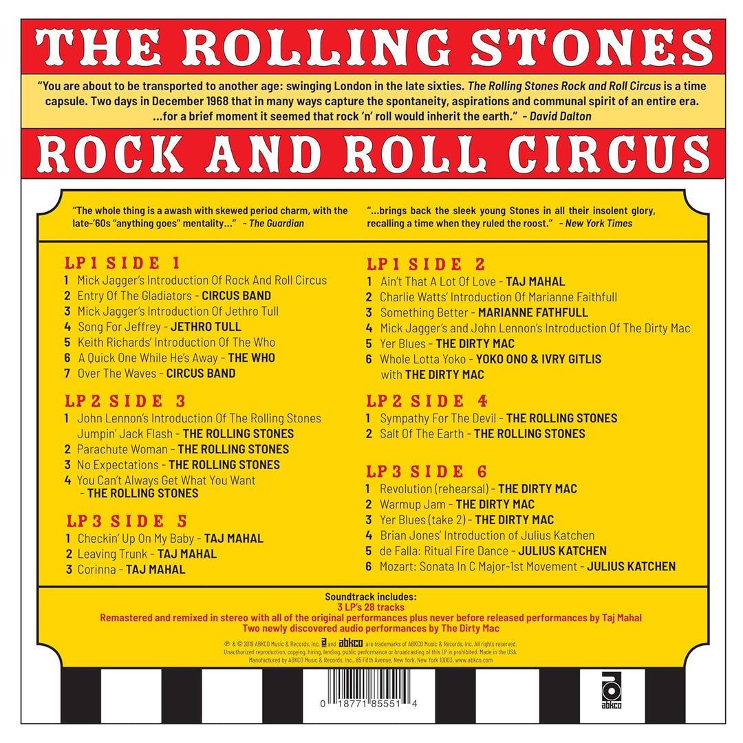The Rolling Stones Rock and Roll Circus (3lp) [Vinyl LP], Vinyl