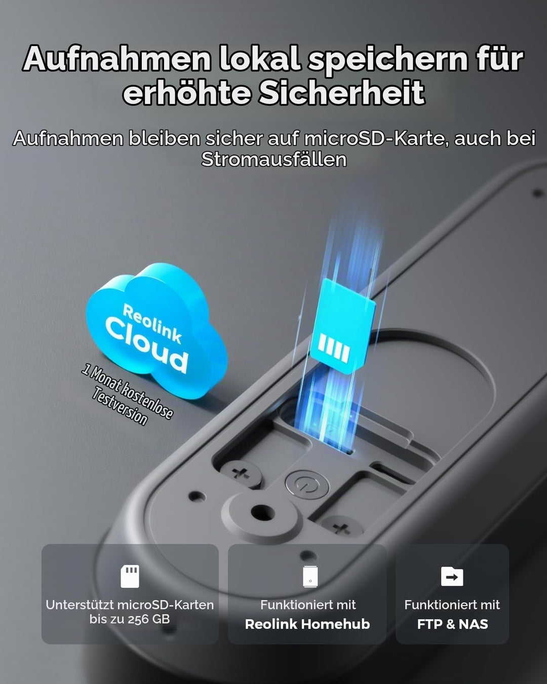 Reolink Video Doorbell Akku + Argus MagiCam | 2K Kabellose Video-Türklingel mit Paket-Erkennung und