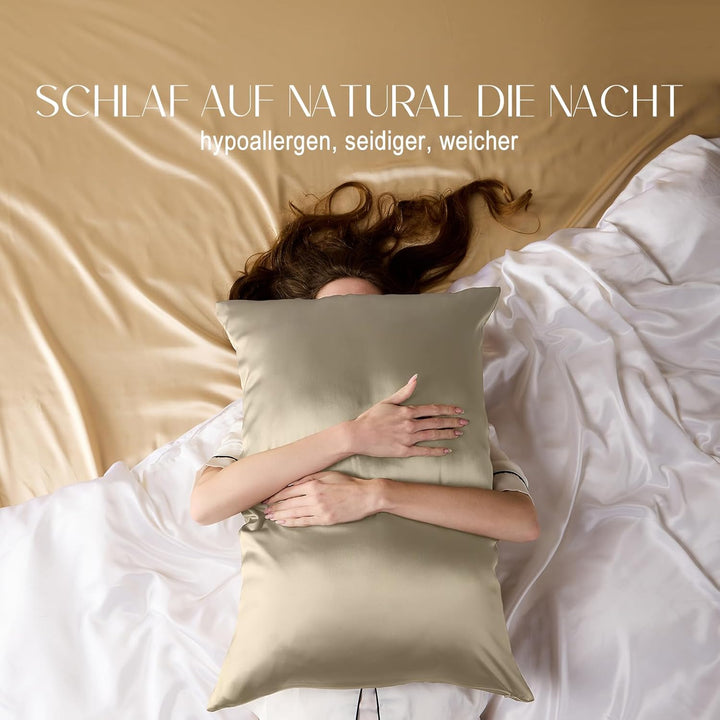 ZIMASILK Kissenbezug aus 100% Seide für Haare und Haut. Doppelseitige 19 Momme Reine Maulbeerseide K