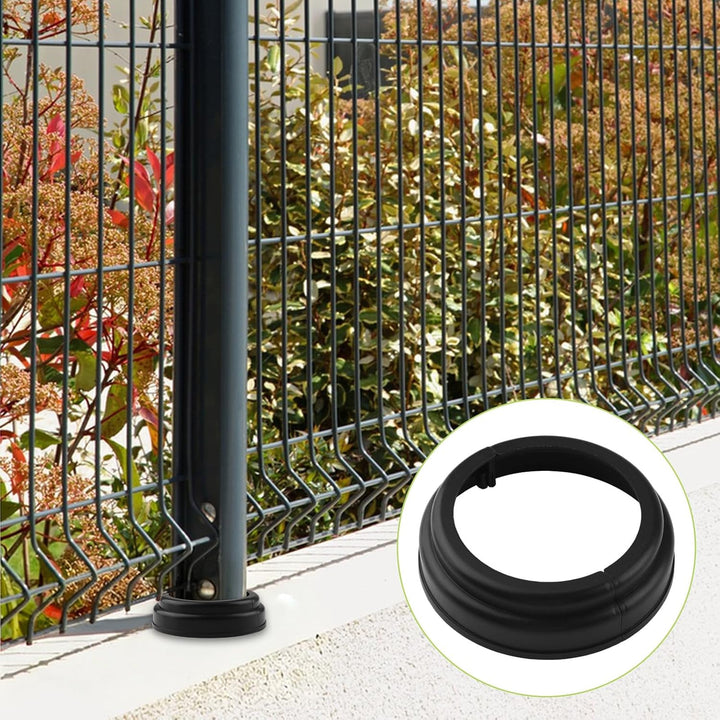 Runde Pfostenbodenabdeckung, 4Stk 7,6 cm Kunststoff-Deckzaun-Bodenabdeckel Dekorativer Pfostenrock f