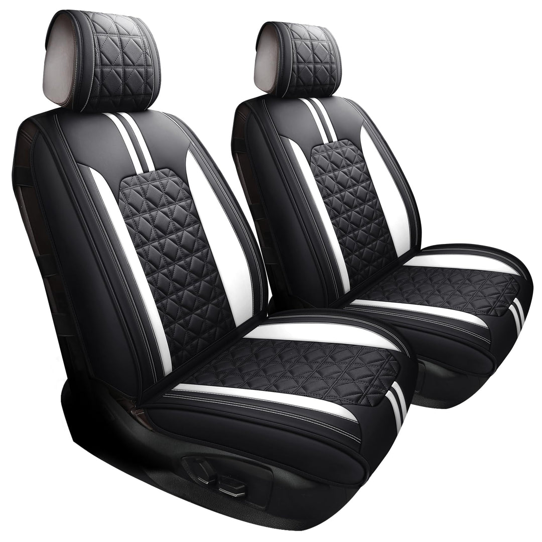 YOUXIU 2 Vordersitzbezüge Auto Sitzbezüge Set für Auto PKW SUV Wasserdicht Kunstleder Universal fur