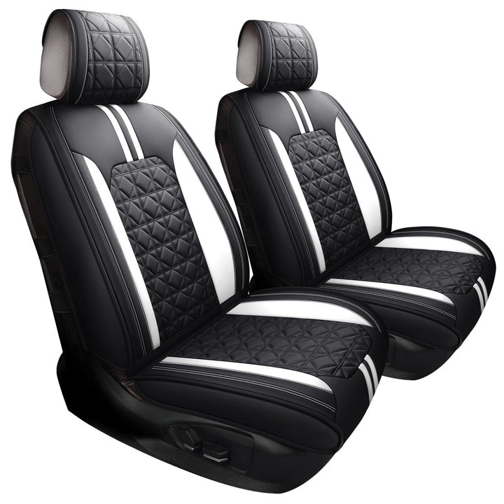 YOUXIU 2 Vordersitzbezüge Auto Sitzbezüge Set für Auto PKW SUV Wasserdicht Kunstleder Universal fur