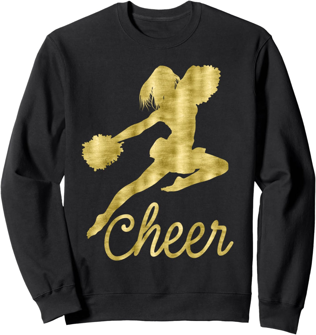 Cheerleader With Dark Yellow Graphics Cheer Sweatshirt