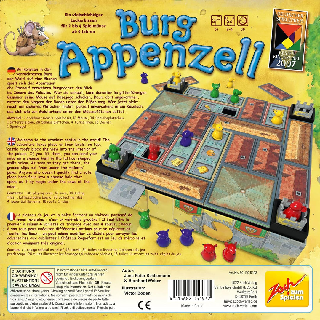 Zoch 601105193 Burg Appenzell (Neuauflage) - Familienspiel für 2 bis 4 Spieler – ein doppelbödiger L