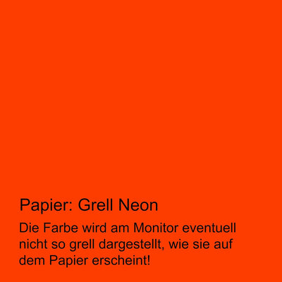 Neonpapier Extrem Grell NEON Rot 100 Blatt DIN A4, 80 g/qm Briefpapier, Leuchtpapier Party Deko Bast