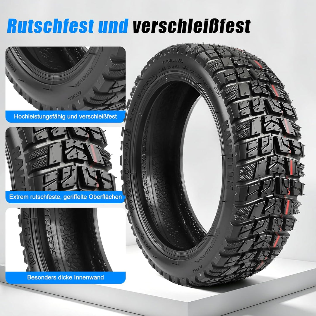 SYACHI 10 x 2,75-6,5 E Scooter Reifen für für Speedway 5 Dualtron 3,10 Zoll Ersatzreifen Schlauchlos