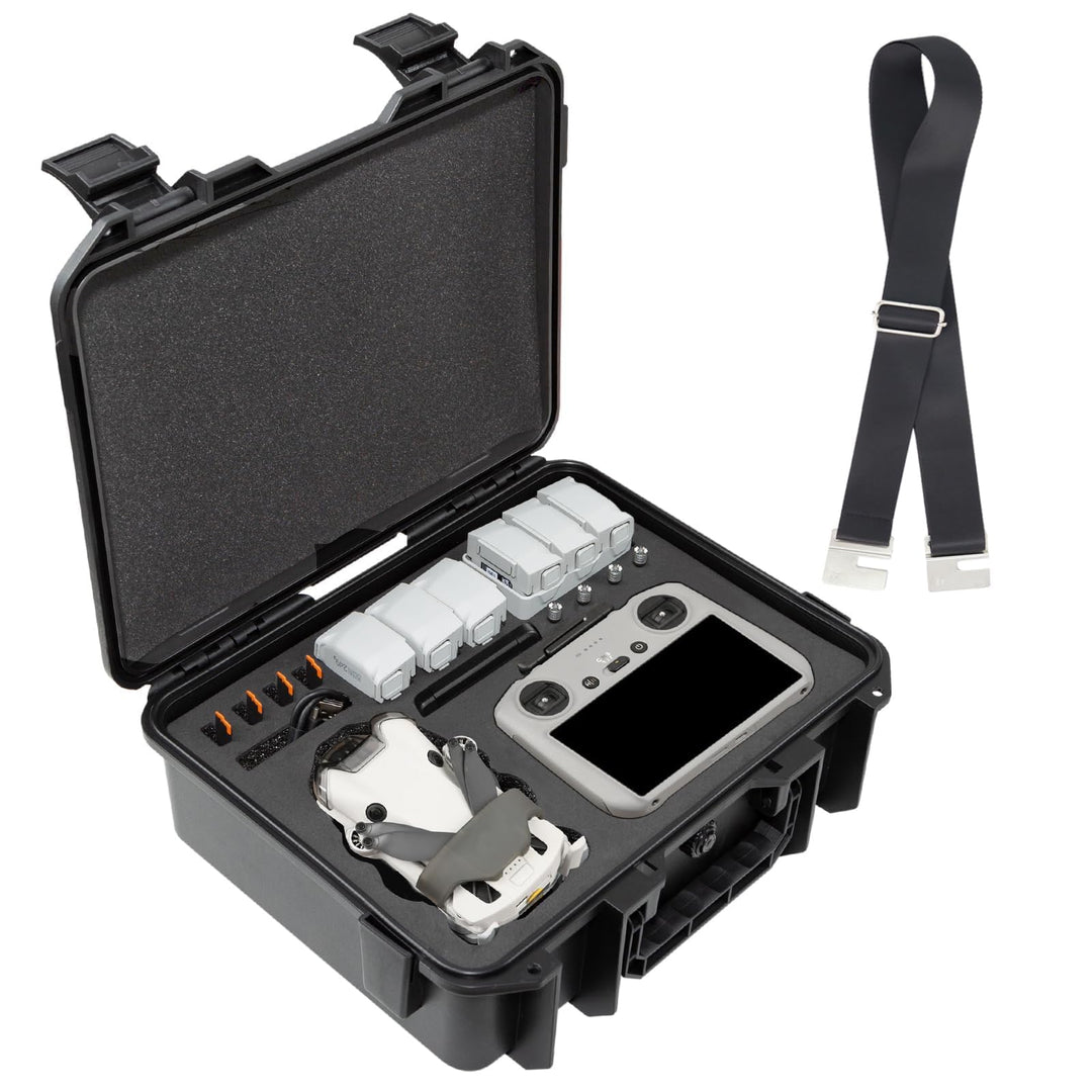 Poweka Wasserdicht Tasche Koffer Kompatibel mit DJI Mini 4 Pro/Mini 3/3 Pro, DJI RC 2/RC/RC-N2/N1 Wa