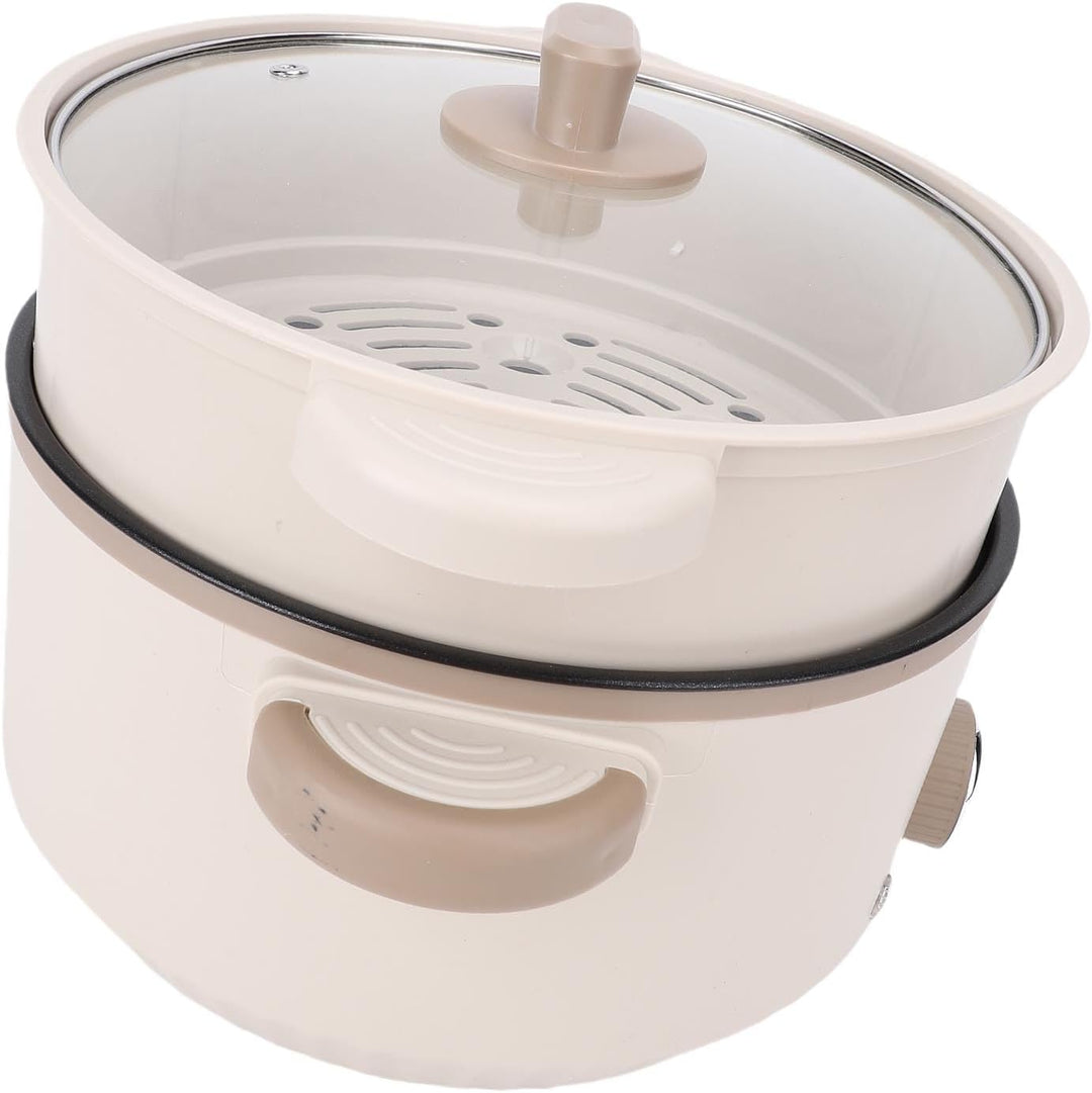 Mumusuki Elektrischer Hot Pot mit Dampfgarer, 3 l grosses Fassungsvermögen, verbrühungssicher, berüh