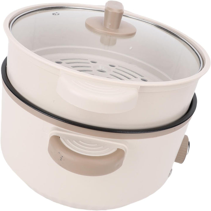 Mumusuki Elektrischer Hot Pot mit Dampfgarer, 3 l grosses Fassungsvermögen, verbrühungssicher, berüh