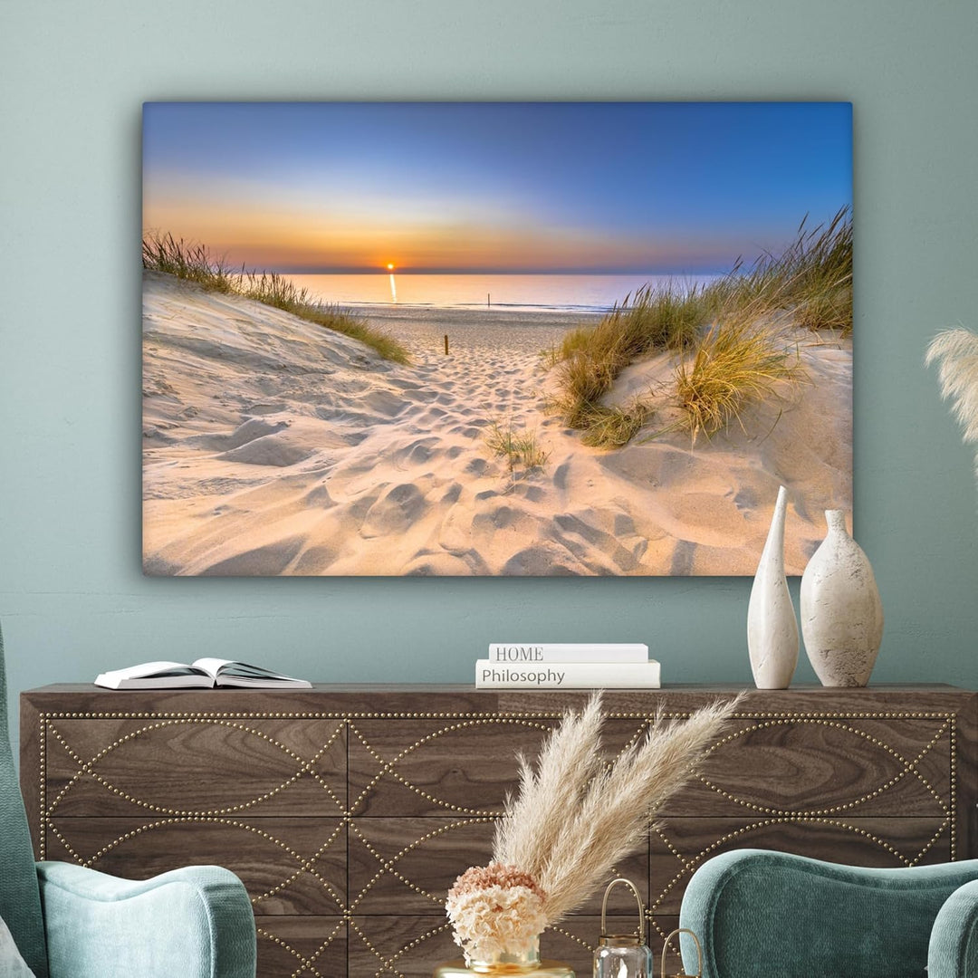 MuchoWow© Bild auf Leinwand Gross 120x80 cm XXL Schlafzimmer Bilder Wand Deko Wohnzimmer Modern Wand