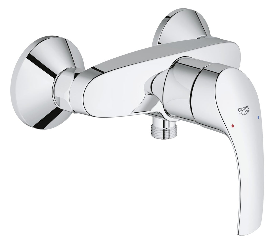 GROHE Eurosmart - Einhand-Brausebatterie (wassersparend, langlebige Oberfläche, Wandmontage), chrom,