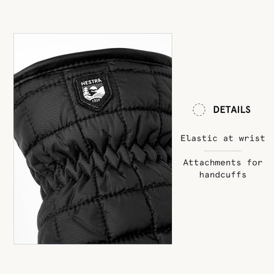 Hestra Moon Light Handschuh – Isolierter wasserfester Fäustling 8 Schwarz, 8 Schwarz
