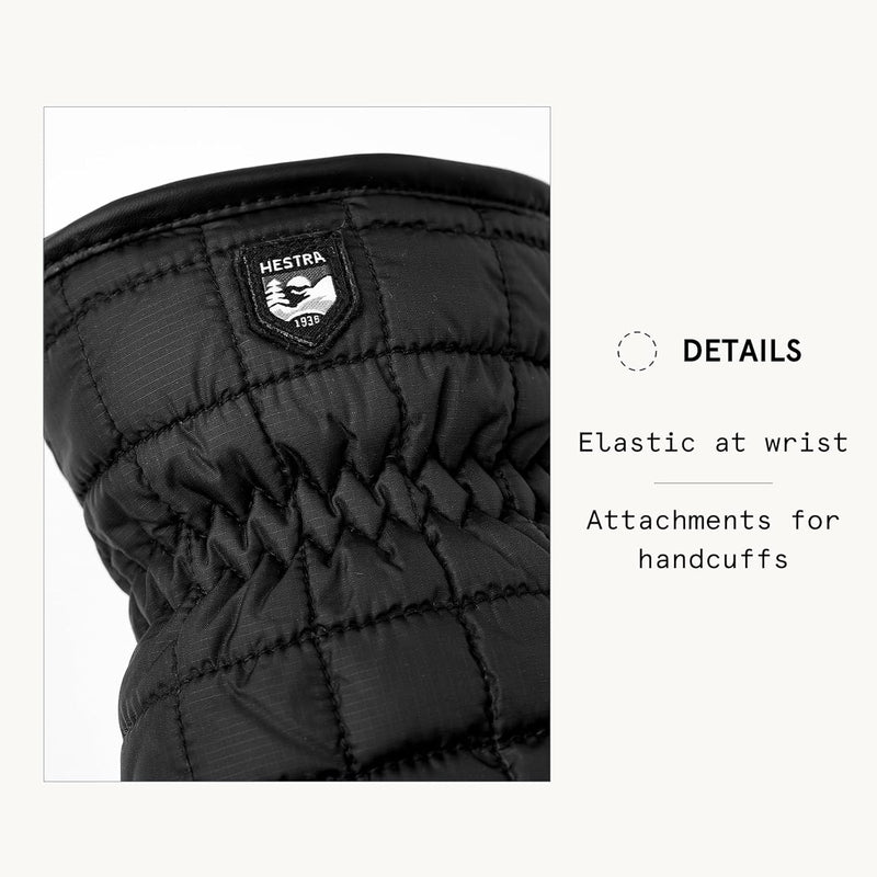 Hestra Moon Light Handschuh – Isolierter wasserfester Fäustling 8 Schwarz, 8 Schwarz