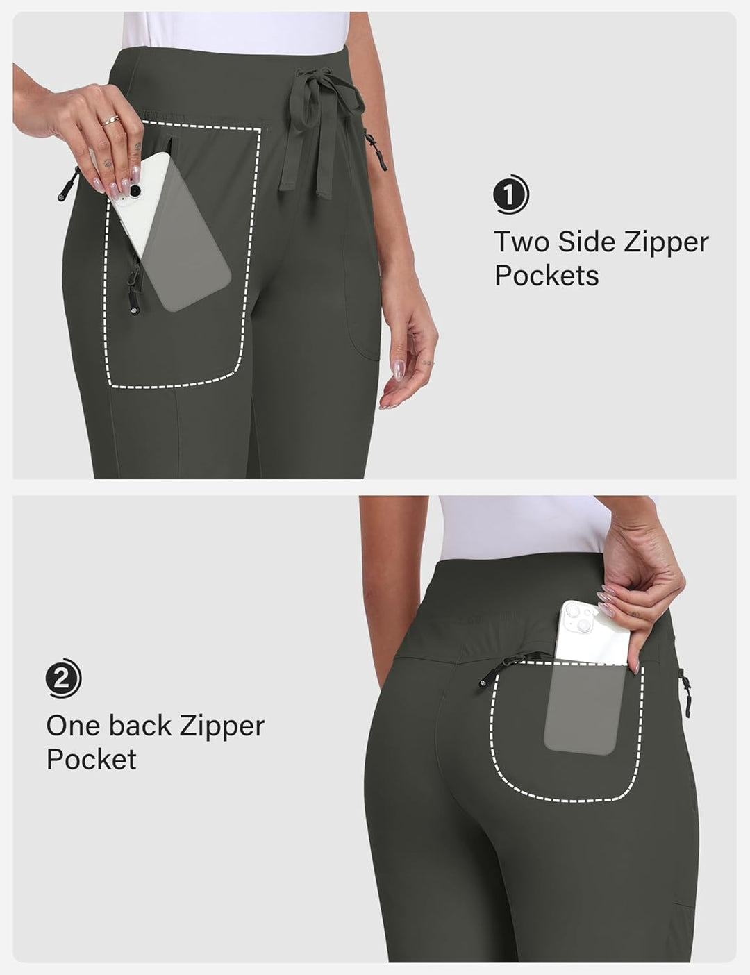 MoFiz Wanderhose Damen Leichte Cargohose Atmungsaktiv Trekkinghose Workout Wasserdicht Winddicht Cas