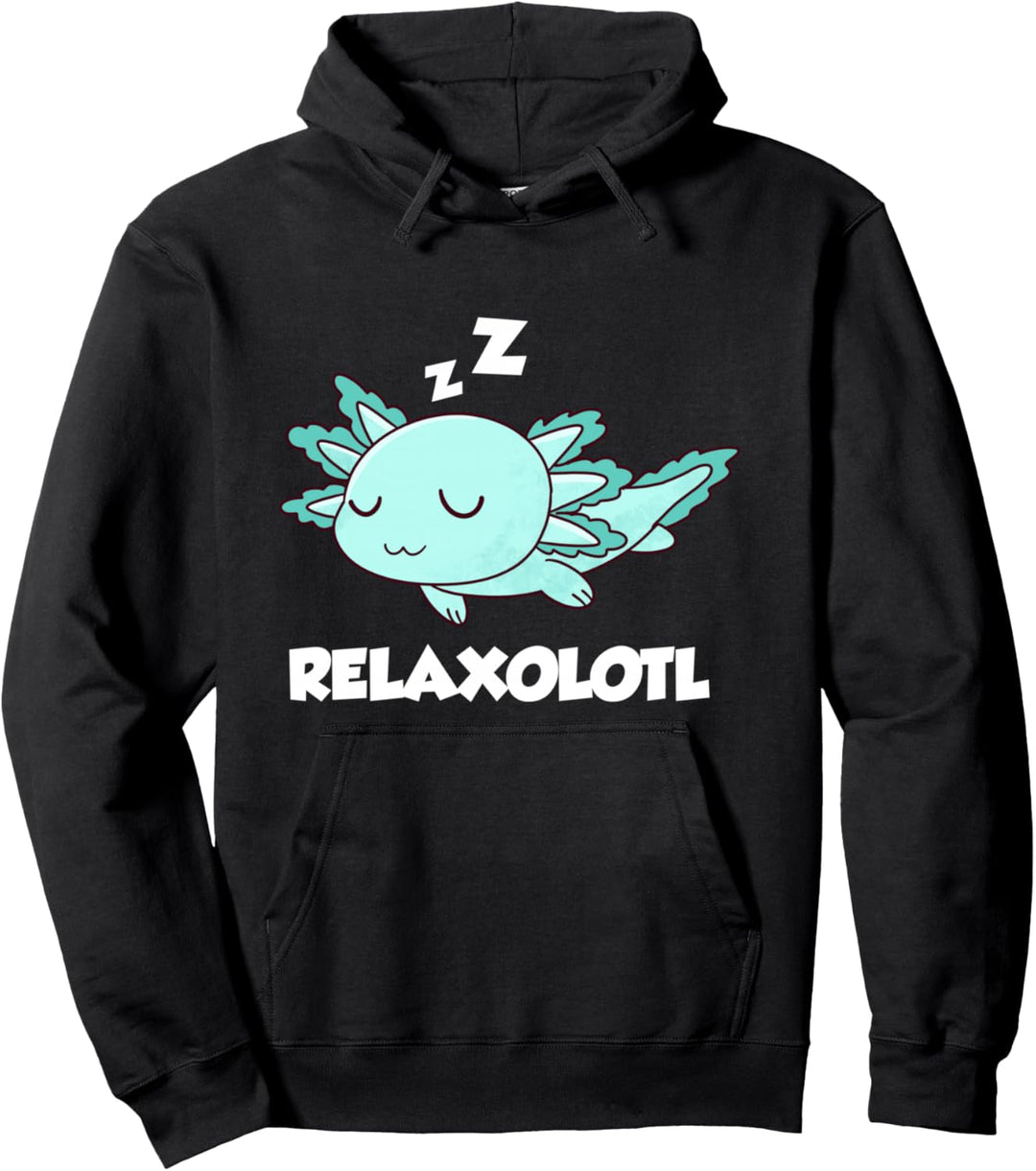 Langschläfer Schlafendes Axolotl Relaxolotl Pullover Hoodie