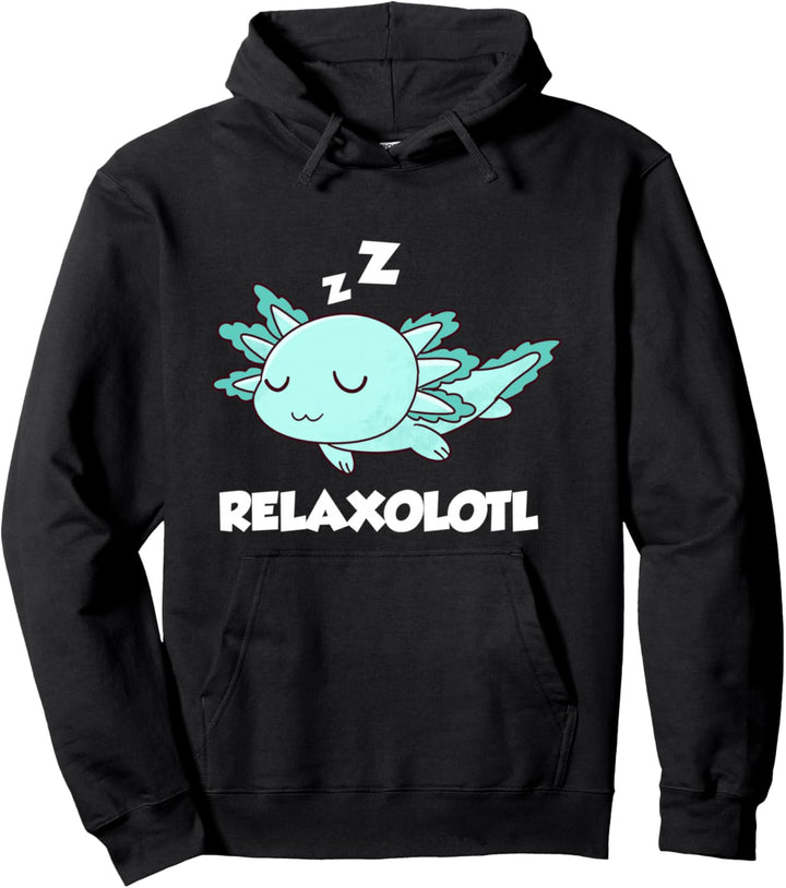 Langschläfer Schlafendes Axolotl Relaxolotl Pullover Hoodie