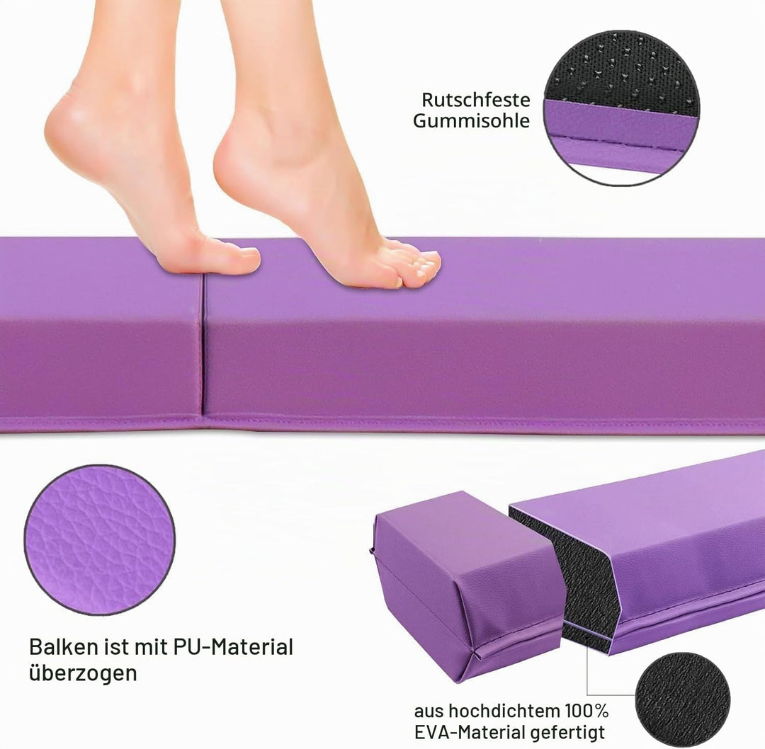 schwebebalken Kinder Schwebebalken klappbar Balken Gymnastik 240/270/300cm PU Leder schwebebalken fü