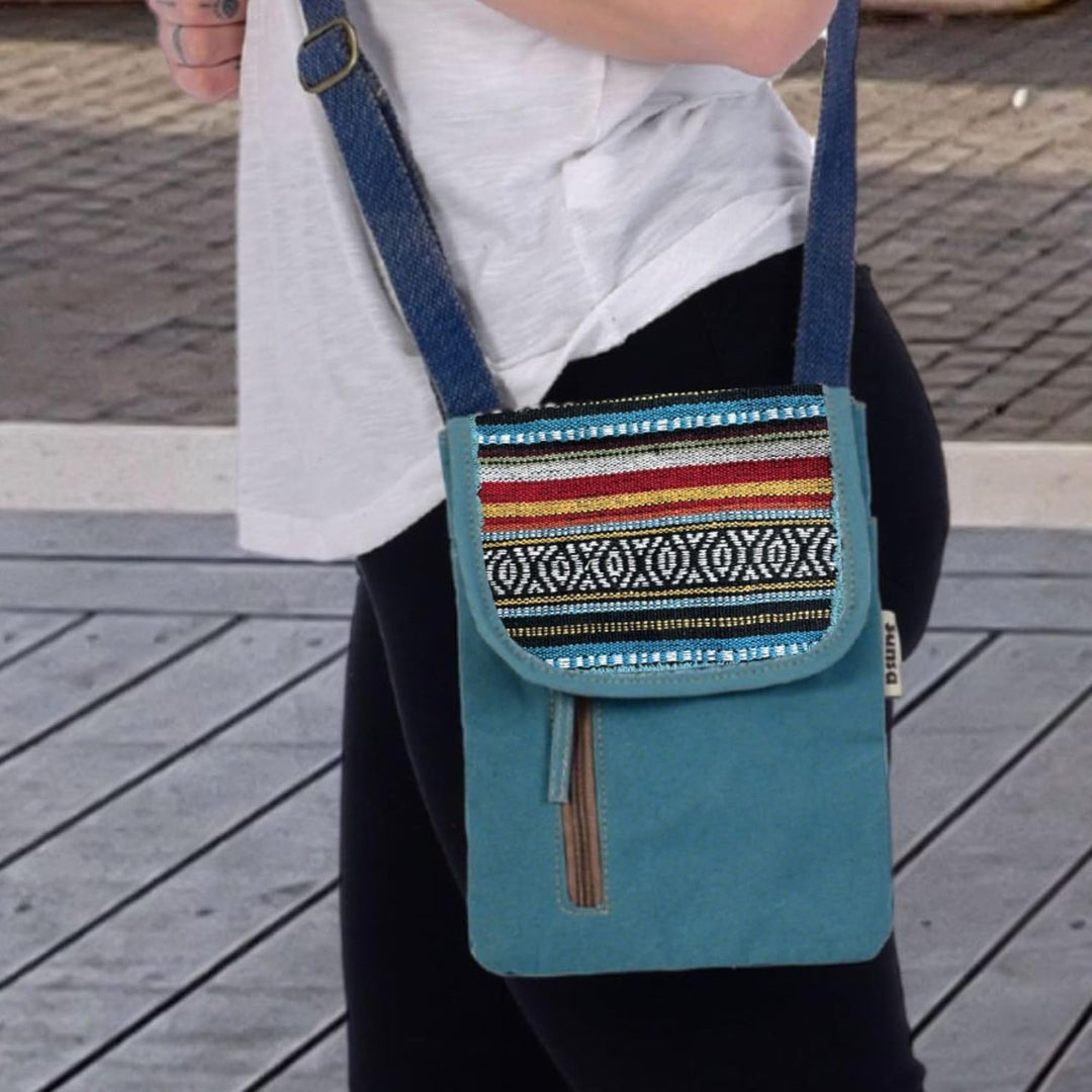 Sunsa Damen Umhängetasche. Nachhaltige Crossover Tasche. Vegane Kleine Messenger Bag mit mehreren Fä