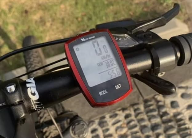 Kabelloser Fahrradcomputer, LCD Fahrrad Tacho mit Hintergrundbeleuchtung, Wasserdicht, Kilometerzähl