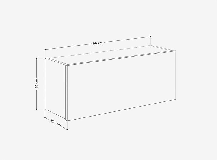 PLATAN ROOM Badschrank 80 cm 120 cm Badezimmerschrank Hängeschrank Badezimmermöbel Klappbarer Schran