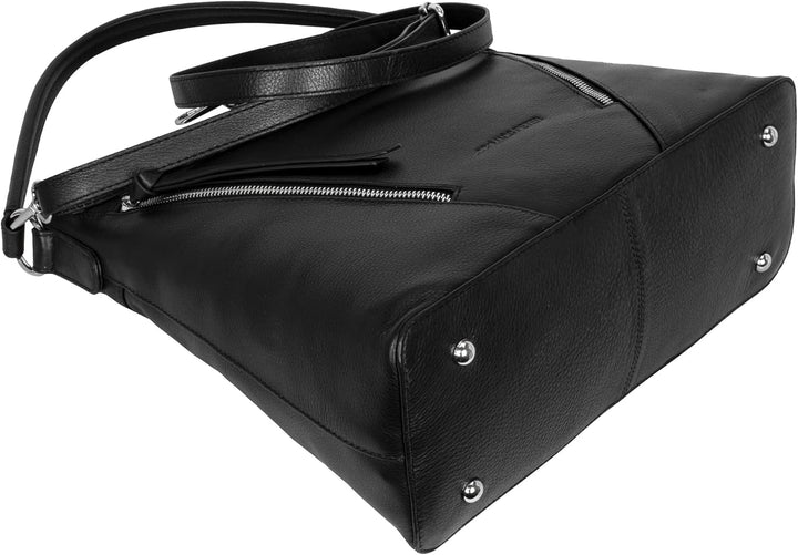 Marc Peter Santorini Handtasche Damen I Damenhandtasche aus Nappaleder I Vintage Umhängetasche I Sch
