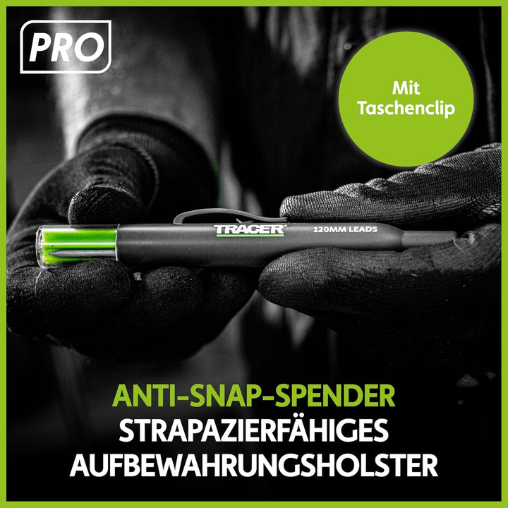 Tracer 2,8 mm Silber-Schweissminen x 6 – Spezialisten-Ersatzminen für den Tiefloch-Bleistift in Aufb