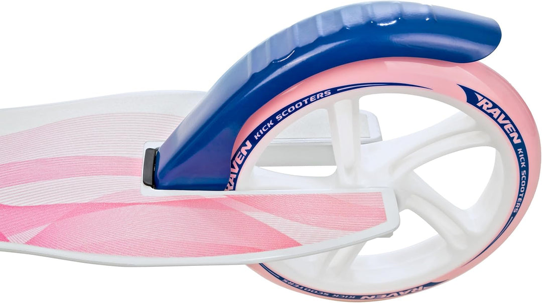 Raven Scooter, Roller, Tretroller, Kinderroller, 200mm mit Handbremse Anabel Navy/Pink, Anabel Navy/