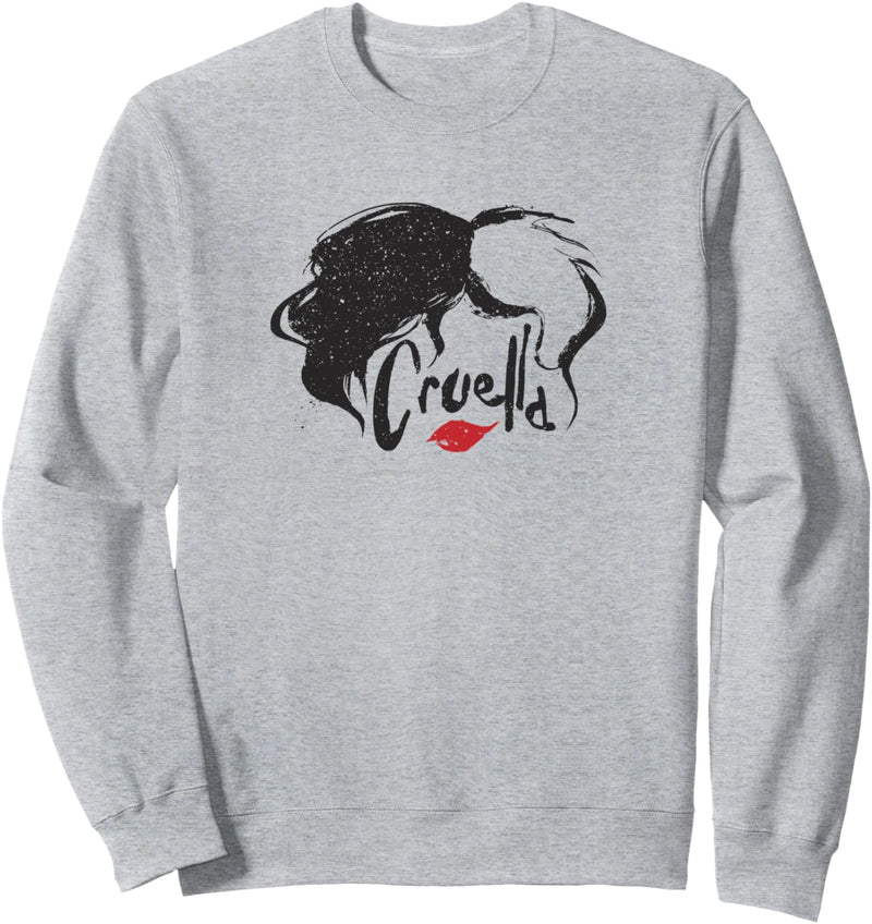 Disney Cruella Hair & Lips Logo Sweatshirt