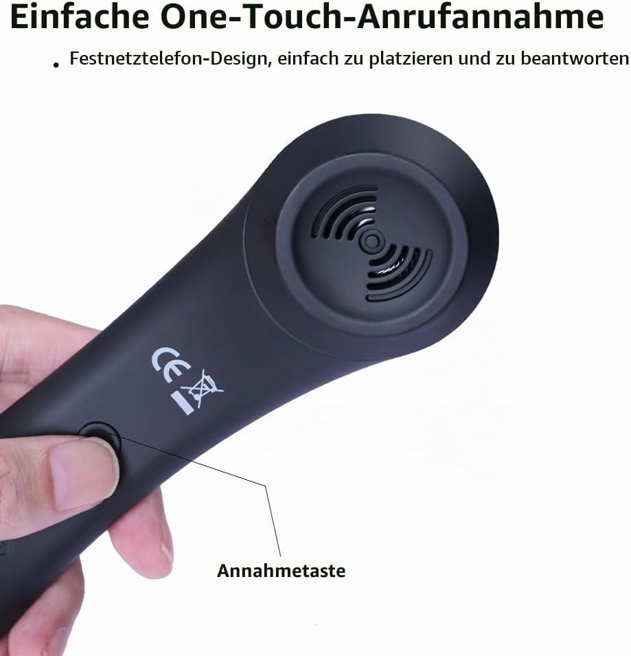 Retro Telefonhörer Empfänger Kopfhörer für Handy, Tablet, Laptop, Headset mit Antwort-Taste und komf