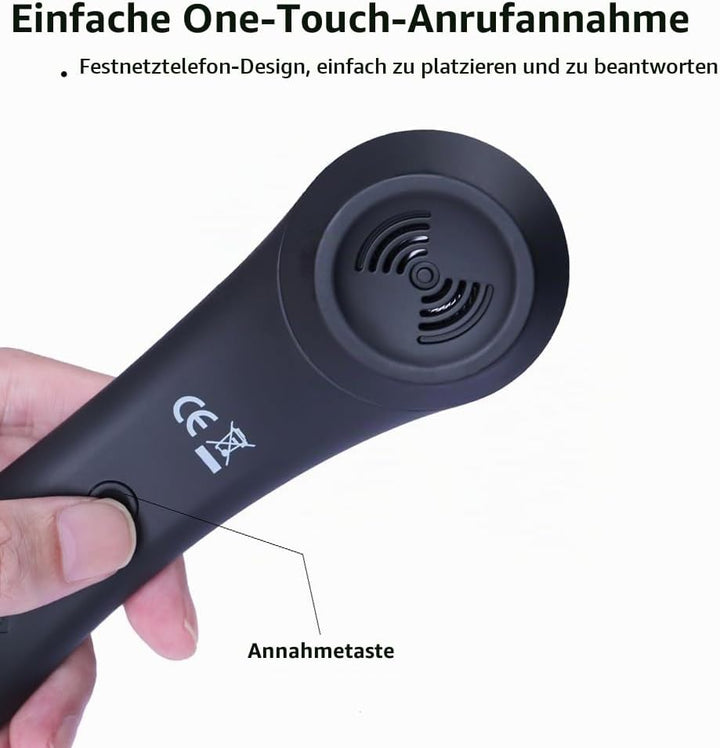 Retro Telefonhörer Empfänger Kopfhörer für Handy, Tablet, Laptop, Headset mit Antwort-Taste und komf