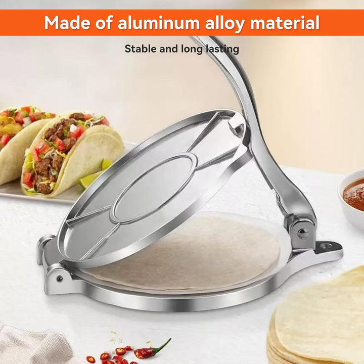 Tortilla-Presse, Tortilla-Maker, Manuelle Roti-Maker-Teigpresse, Quesadilla-Maker, Aluminiumlegierun