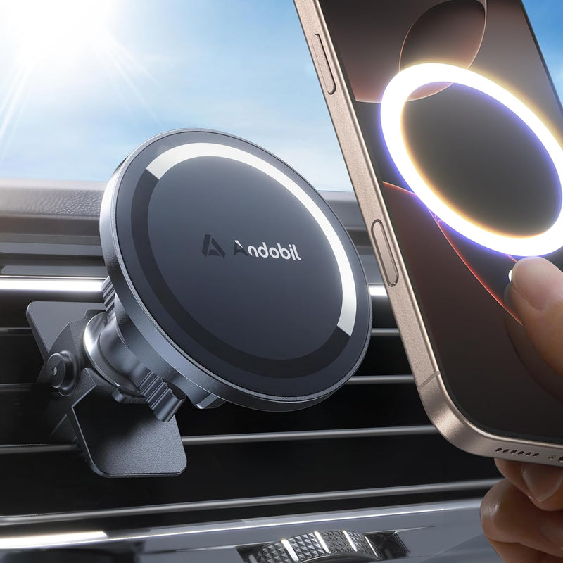 andobil Handyhalterung Auto Magnet Kompatibel mit MagSafe [ Das bisher Die stärkste Magnetkraft ] Au