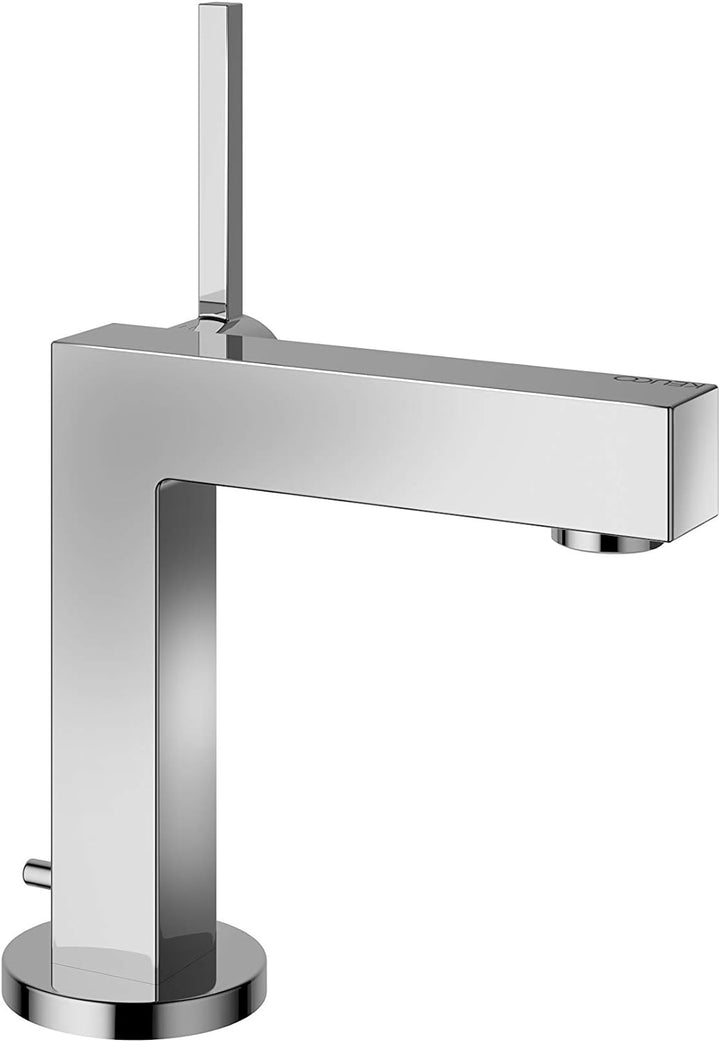 KEUCO Waschtisch-Armatur chrom für Waschbecken im Bad, mit Ablaufgarnitur Zugstange, Höhe 22,1cm, De