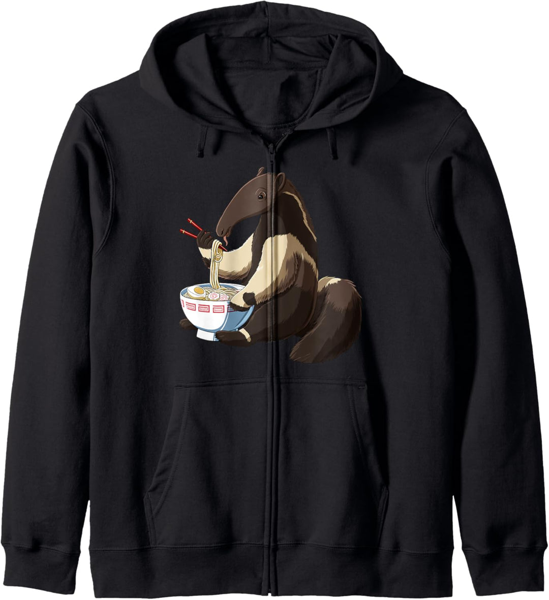 Lustiges japanischer Anime Ramen Ameisenbär Kapuzenjacke
