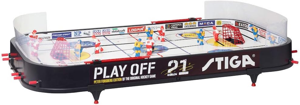 STIGA Eishockey Tischspiel Playoff 21 Hockey Spiel Schweden-Kanada mit Aufbewahrungstasche Single, S