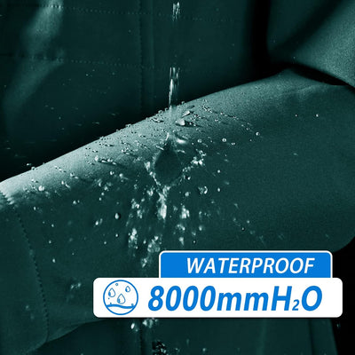 33,000ft Damen Leichte Wasserdichte Softshell Regenjacke Lange Funktionsjacke Übergangsjacke Windjac