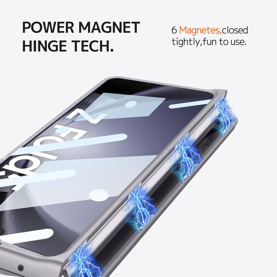 NINKI S Pen Case für Samsung Galaxy Z Fold 6 handyhülle mit Slim S Pen Halter Magnetic Scharnier,4 i