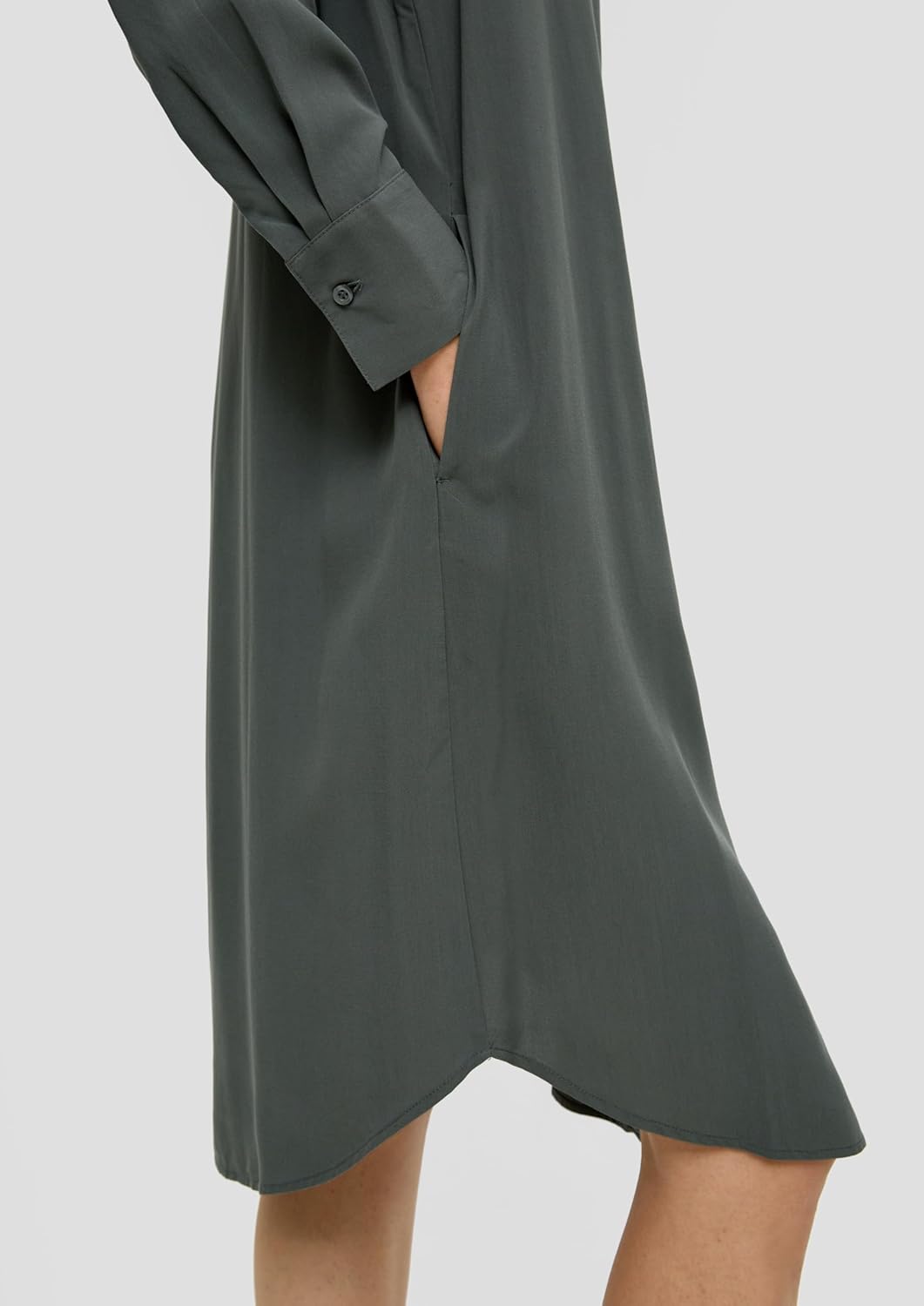 s.Oliver Damen Hemdblusenkleid 36 Grün, 36 Grün